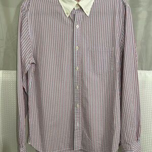 Brooks Brothers Red and White Striped Dress Shirt